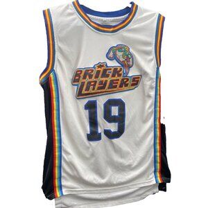 MTV Rock N Jock Basketball Brick Layers Jersey #19 Aaliyah Size Large Rainbow